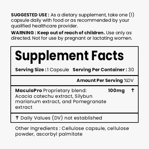 MaculoPro Supplement Facts